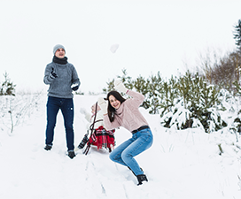 Snowfall and Winter Activities